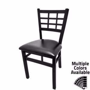 SL2163 Windowpane Metal Frame Chair