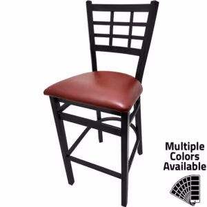 SL2163 1 Windowpane Metal Frame Barstool