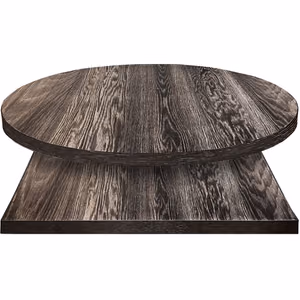 Charred Darkwash Manufactured Table Tops – 1″ or 2″ thicknesses – Black Dye