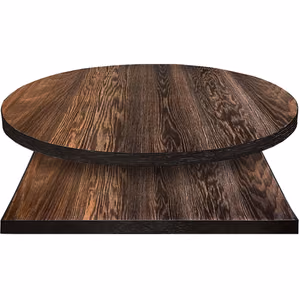 Charred Darkwash Manufactured Table Tops – 1″ or 2″ thicknesses – Walnut Dye