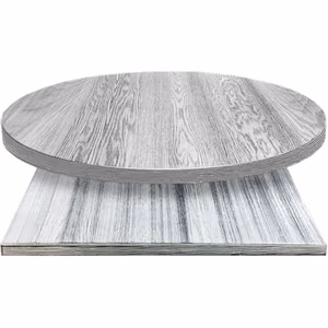 Whitewash Manufactured Table Tops – 1″ or 2″ thicknesses – Black Stain
