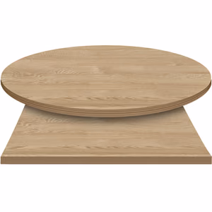 E*Wood (Oak) Manufactured Table Tops – 1″ or 2″ thicknesses – Dove Gray Stain