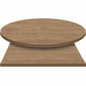 E*Wood (Oak) Manufactured Table Tops – 1″ or 2″ thicknesses – Storm Gray Stain