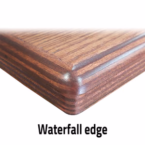 E Wood Economy Waterfall edge corner