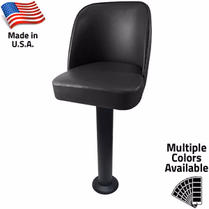 SL6133DOM American Made Bucket Bar Height Restaurant Bolt Down Pedestal Stool