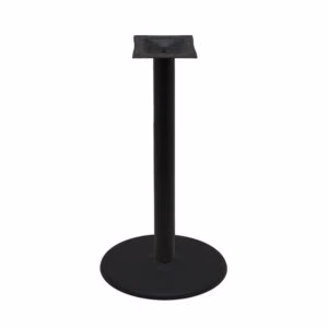 Table Base - 22" Disc (Round) - Black Stamped Steel - Counter Height - 3" Column