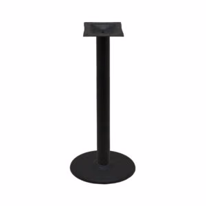 Table Base - 18" Disc (Round) - Black Stamped Steel - Counter Height - 3" Column