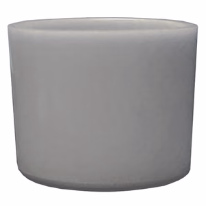 Face-on view of GL2129 gray plastic glide for SL2129-BOTTOM chrome metal frame swivel restaurant bar stools
