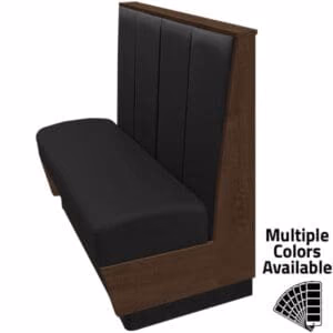 Featured image for Kirkwood wood frame restaurant booths with vinyl seat and vertical channel vinyl seat back