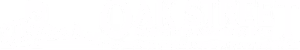 Transparent background Oak Street Manufacturing wide logo in white