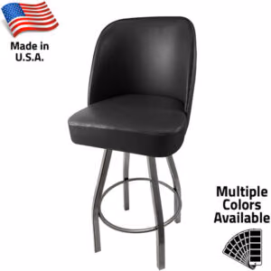 SL0136-CCS American Made Bucket Stool – Clear Coat Counter Height Swivel Frame