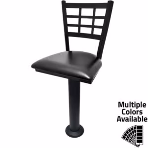 SL6163 Windowpane Bar Height Bolt Down Pedestal Stool