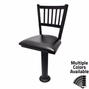 SL7090 Verticalback Counter Height Bolt Down Pedestal Stool