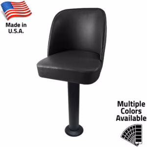 SL7133DOM American Made Bucket Counter Height Restaurant Bolt Down Pedestal Barstool