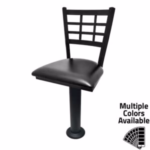 SL7163 Windowpane Counter Height Bolt Down Pedestal Stool