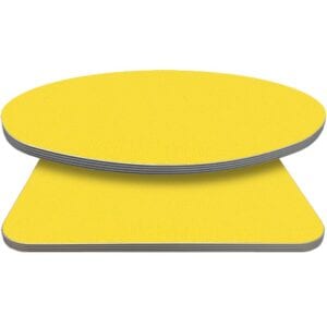 Retro T-Mold Manufactured Table Tops – Pinnacle Banana Yellow Laminate