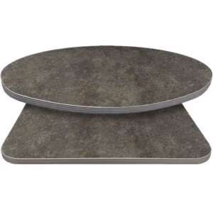 Retro T-Mold Manufactured Table Tops – Pinnacle Dark Crystal Concrete Laminate