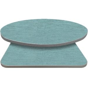 Retro T-Mold Manufactured Table Tops – Pinnacle Cyan Linen Laminate
