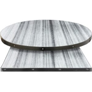 Fortress Manufactured Table Tops – Wood Veneer with Whitewash Black Dye finish