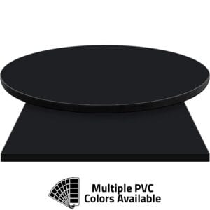 PVC Edge Manufactured Table Tops – 1.25″ thickness – Pinnacle Black Laminate