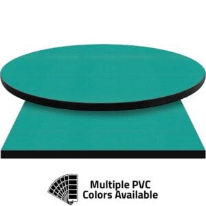 PVC Edge Manufactured Table Tops – 1.25″ thickness – Pinnacle Poppy Green Laminate