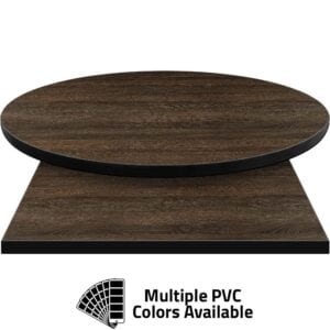 PVC Edge Manufactured Table Tops – 1.25″ thickness – Pinnacle Rustic Oak Laminate