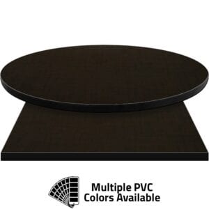 PVC Edge Manufactured Table Tops – 1.25″ thickness – Pinnacle Espresso Twist Laminate