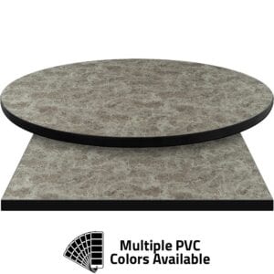 PVC Edge Manufactured Table Tops – 1.25″ thickness – Pinnacle Flint Stone Laminate