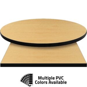 PVC Edge Manufactured Table Tops – 1.25″ thickness – Pinnacle Mangfall Beech Laminate