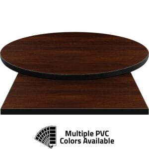 PVC Edge Manufactured Table Tops – 1.25″ thickness – Pinnacle Pure Walnut Laminate