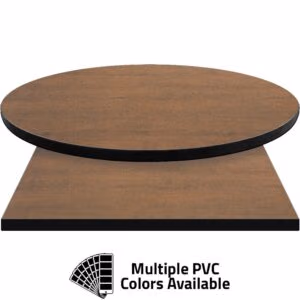 PVC Edge Manufactured Table Tops – 1.25″ thickness – Pinnacle Brick Oak Laminate