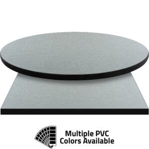 PVC Edge Manufactured Table Tops – 1.25″ thickness – Pinnacle Gray Washed Tweed Laminate