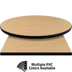 PVC Edge Manufactured Table Tops – 1.25″ thickness – Pinnacle Thansau Maple Laminate