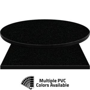 PVC Edge Manufactured Table Tops – 1.25″ thickness – Pinnacle Black Pearl Laminate