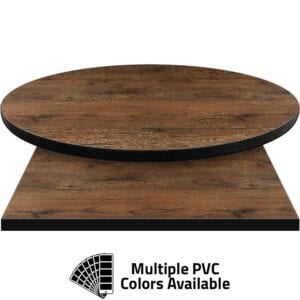 PVC Edge Manufactured Table Tops – 1.25″ thickness – Pinnacle Chatham Oak Laminate