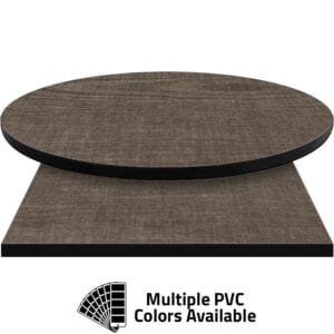 PVC Edge Manufactured Table Tops – 1.25″ thickness – Pinnacle Dark Filament Laminate
