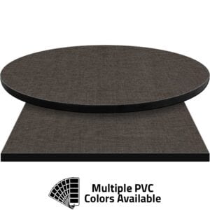 PVC Edge Manufactured Table Tops – 1.25″ thickness – Pinnacle Gray Twist Laminate