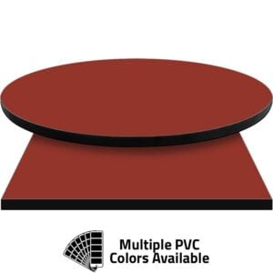 PVC Edge Manufactured Table Tops – 1.25″ thickness – Pinnacle Ruby Red Laminate