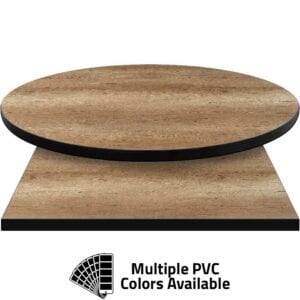 PVC Edge Manufactured Table Tops – 1.25″ thickness – Pinnacle Vintage Oak Laminate