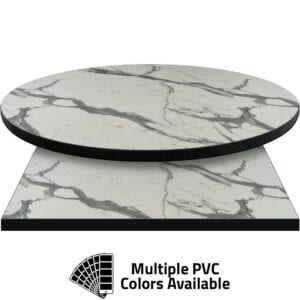 PVC Edge Manufactured Table Tops – 1.25″ thickness – Pinnacle Vento Marble Laminate