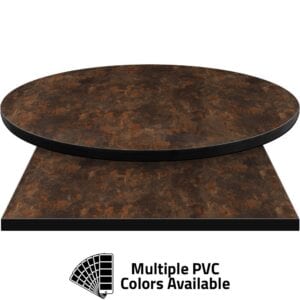 PVC Edge Manufactured Table Tops – 1.25″ thickness – Pinnacle Oxidized Slate Laminate