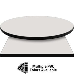 PVC Edge Manufactured Table Tops – 1.25″ thickness – Pinnacle Ivory Pearl Laminate