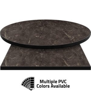 PVC Edge Manufactured Table Tops – 1.25″ thickness – Pinnacle Chocolate Slate Laminate