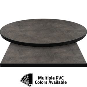 PVC Edge Manufactured Table Tops – 1.25″ thickness – Pinnacle Gray Slate Laminate