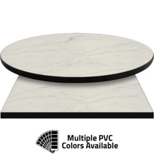 PVC Edge Manufactured Table Tops – 1.25″ thickness – Pinnacle Modern Marble (matte) Laminate