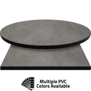 PVC Edge Manufactured Table Tops – 1.25″ thickness – Pinnacle Smoky Concrete Laminate