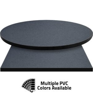 PVC Edge Manufactured Table Tops – 1.25″ thickness – Pinnacle Denim Tweed Laminate