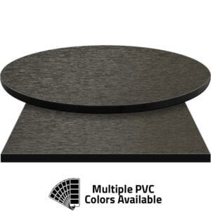 PVC Edge Manufactured Table Tops – 1.25″ thickness – Pinnacle Charcoal Tweed Laminate