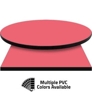 PVC Edge Manufactured Table Tops – 1.25″ thickness – Pinnacle Watermelon Pink Laminate