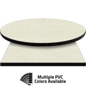 PVC Edge Manufactured Table Tops – 1.25″ thickness – Pinnacle White Galaxy Laminate